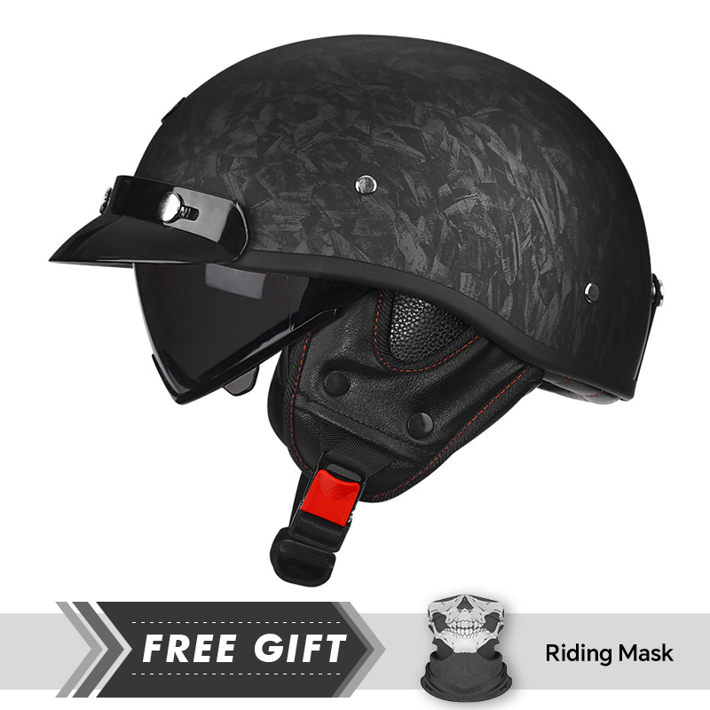 Motorcycle Gear Store - Men Women Retro Half Face Motorcycle