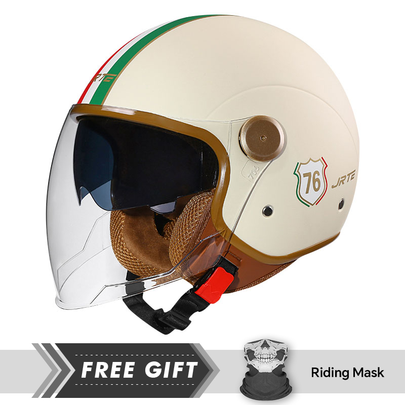 DOT ECE Approved Retro 3/4 Ope - Motorcycle Gear Store recension och pris