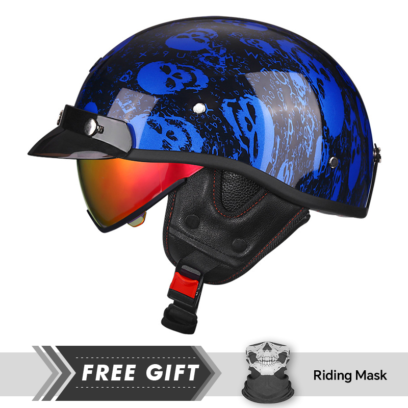 Retro Half Face Motorcycle Hel - Motorcycle Gear Store recension och pris