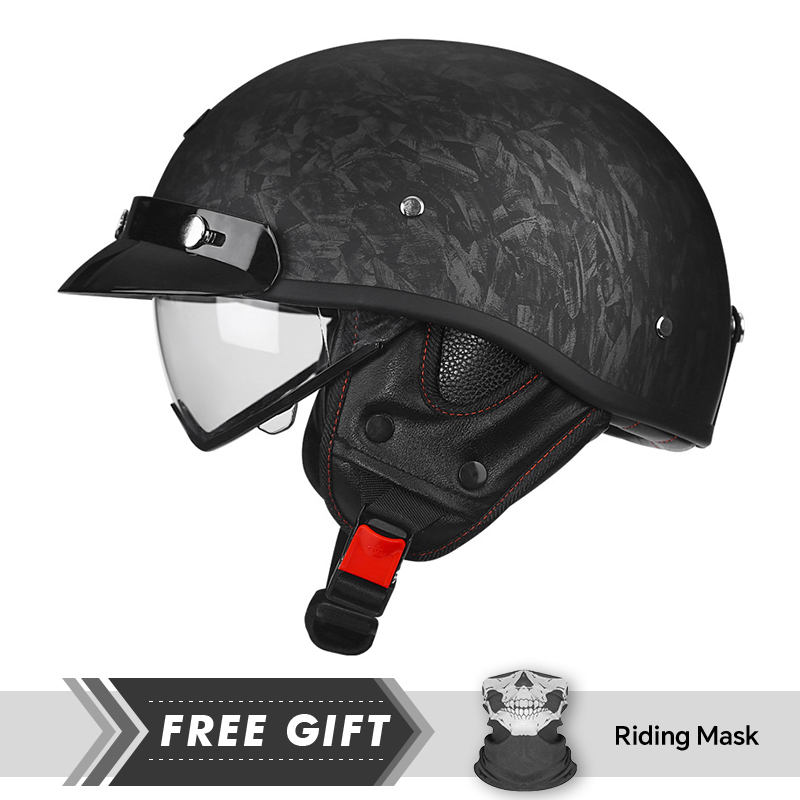 Retro Half Face Motorcycle Hel - Motorcycle Gear Store recension och pris