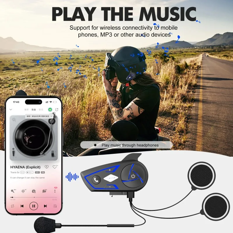 1000M Range Bt5.0 S3 Helmet He - Intercom Headset Helmet recension och pris
