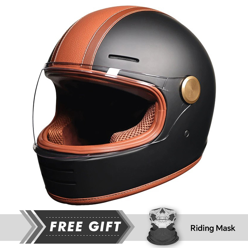 DOT Approved Retro Leather Ful - Motorcycle Gear Store recension och pris