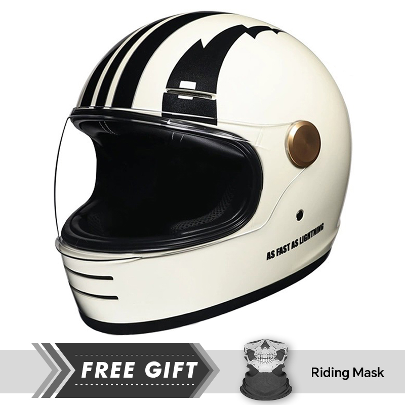 DOT Approved Retro Leather Ful - Motorcycle Gear Store recension och pris
