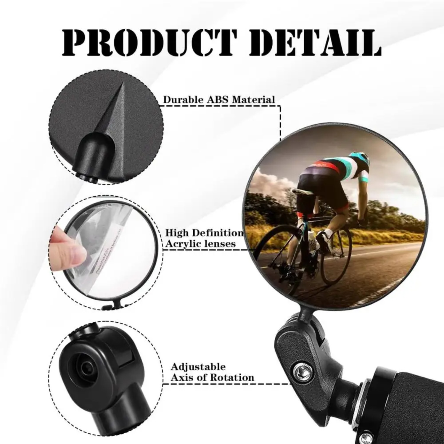 2PCS Bicycle Rearview Mirror B - Mirror Extender Bar recension och pris