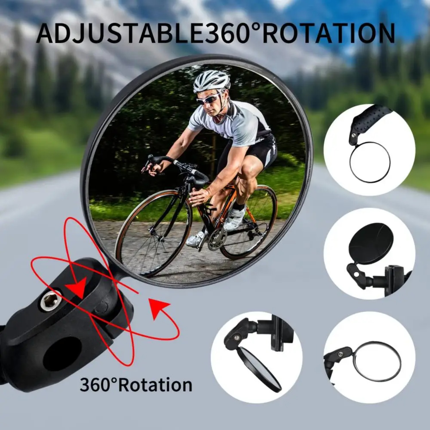 2PCS Bicycle Rearview Mirror B - Mirror Extender Bar recension och pris