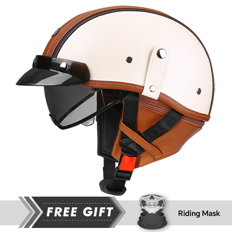 Men's Retro Motorcycle Half He - Motorcycle Gear Store recension och pris