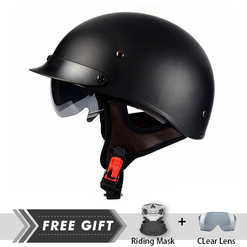 Men Women Half Face Helmet ABS - Motorcycle Gear Store recension och pris